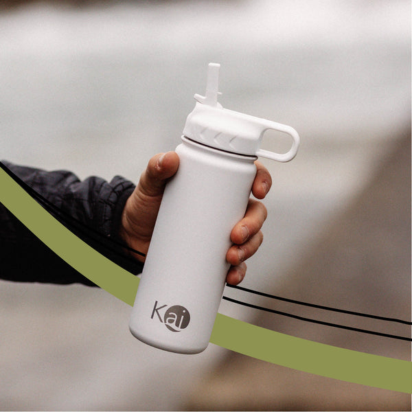 White Kai Bottle Straw Lid